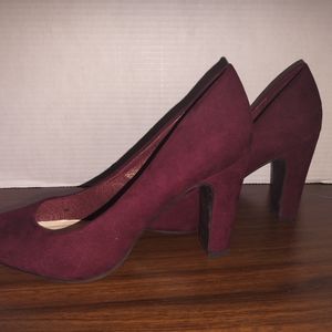Fergalicious Maroon/Purple Suede Selena Pumps